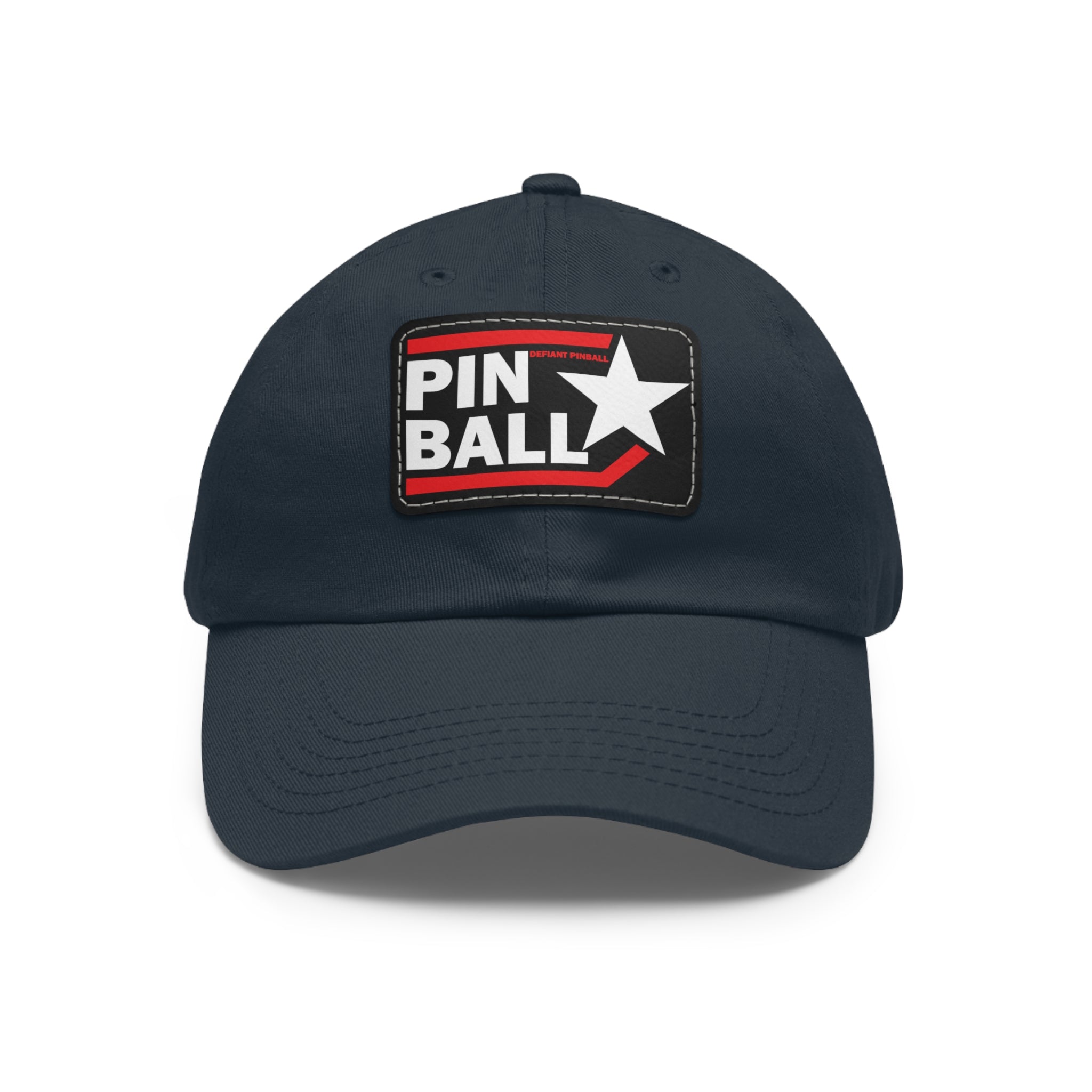 PINBALL Star - Dad Hat with Leather Patch (Rectangle)