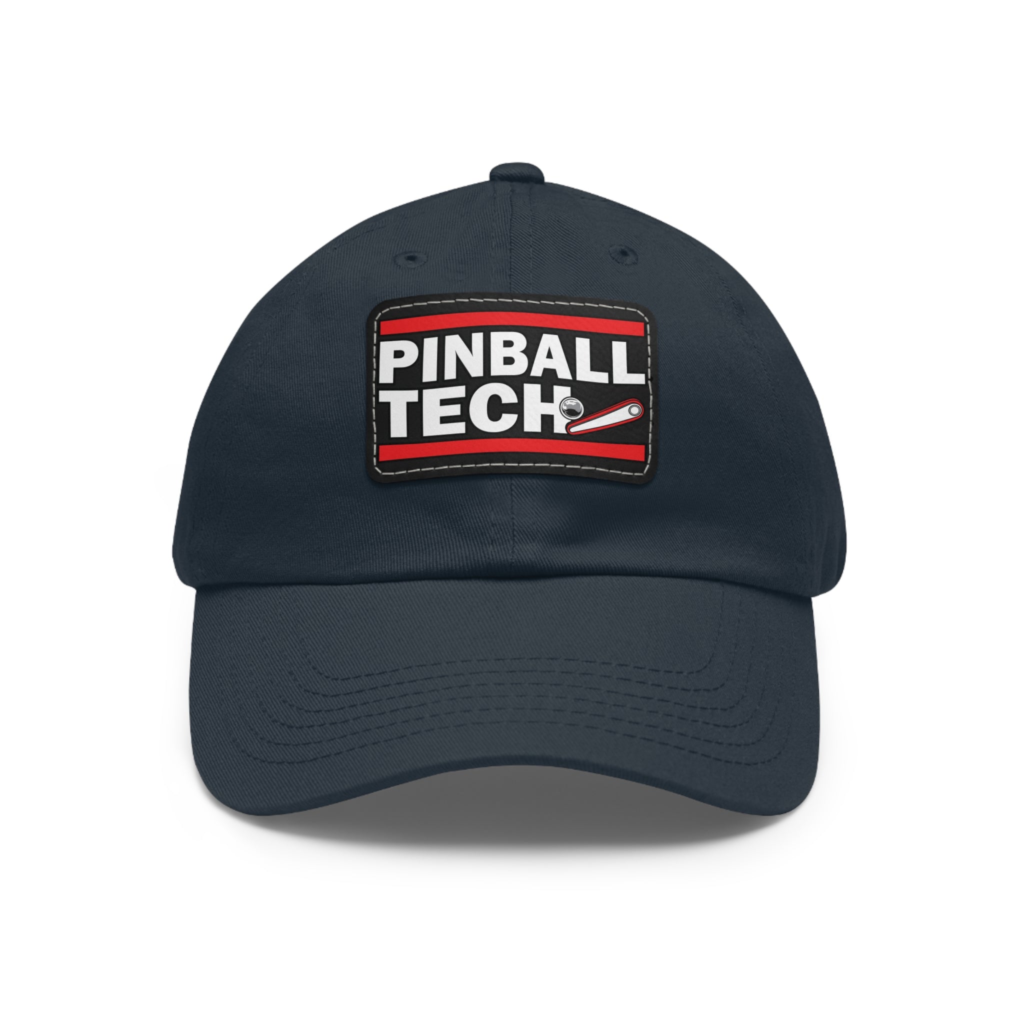 PINBALL TECH - Dad Hat with Leather Patch (Rectangle)