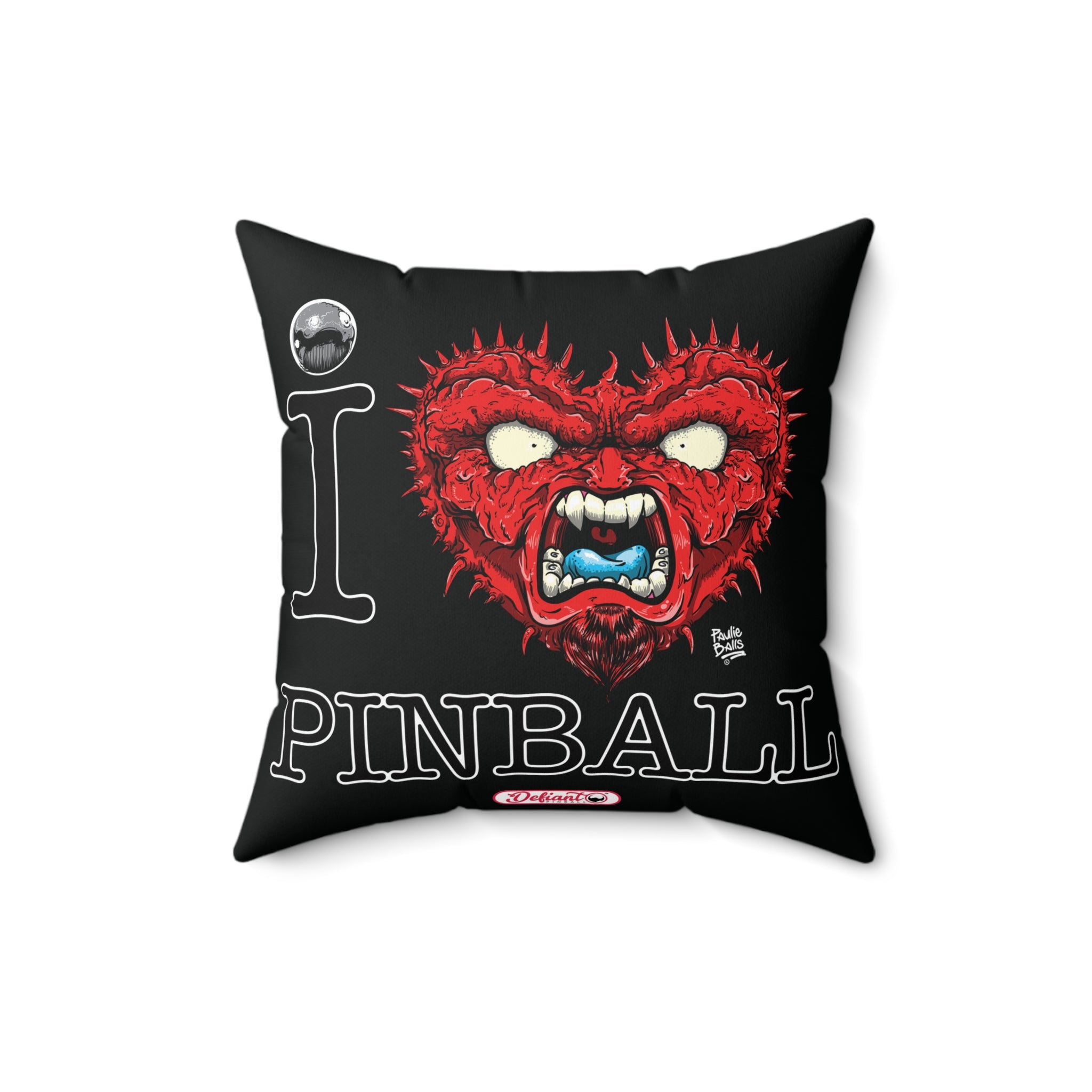 I LOVE PINBALL - Spun Polyester Square Pillow