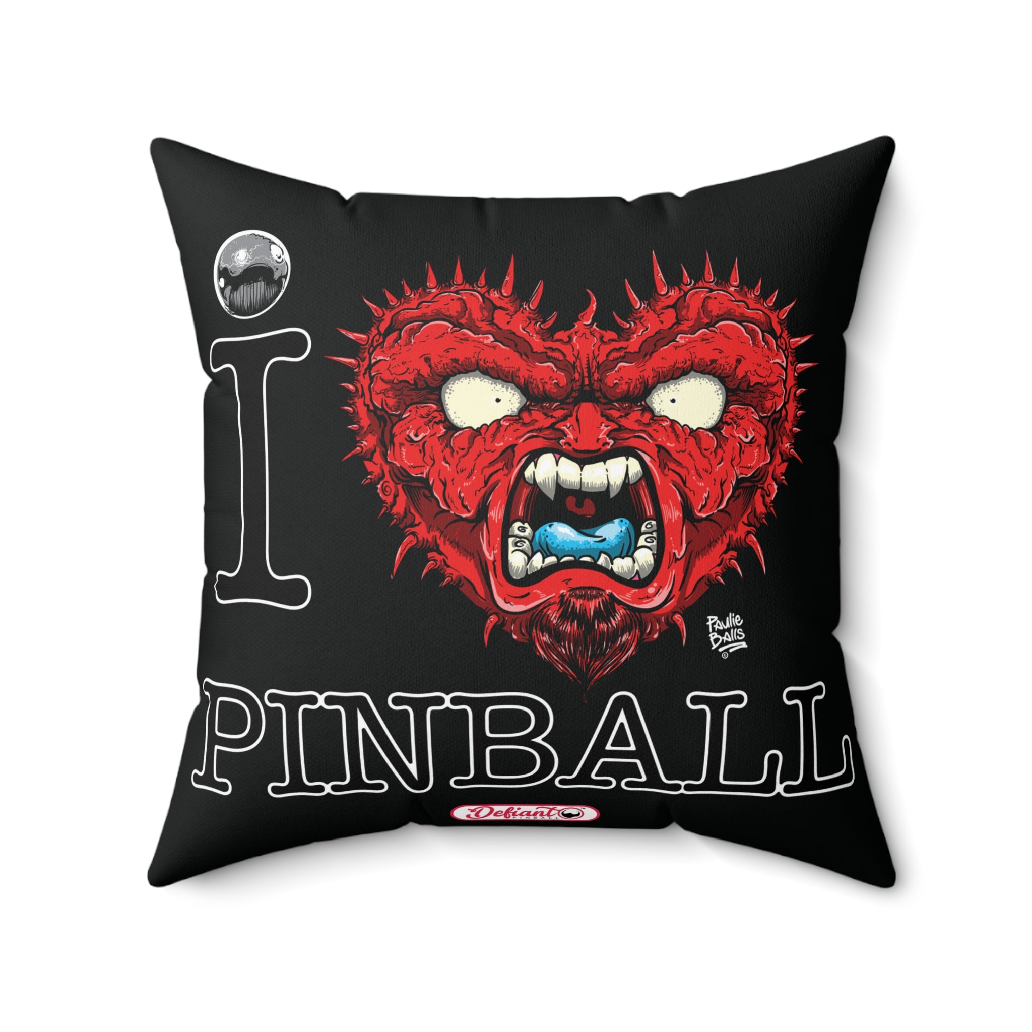 I LOVE PINBALL - Spun Polyester Square Pillow