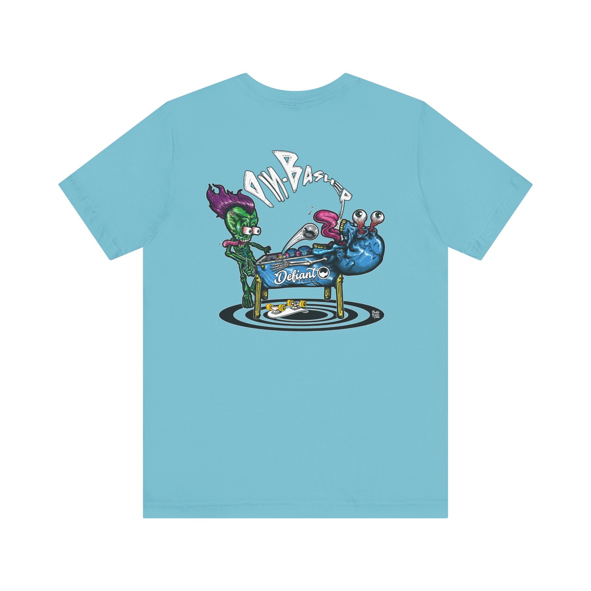 PIN - BASHER - Front & Back Print  Unisex Jersey Short Sleeve Tee