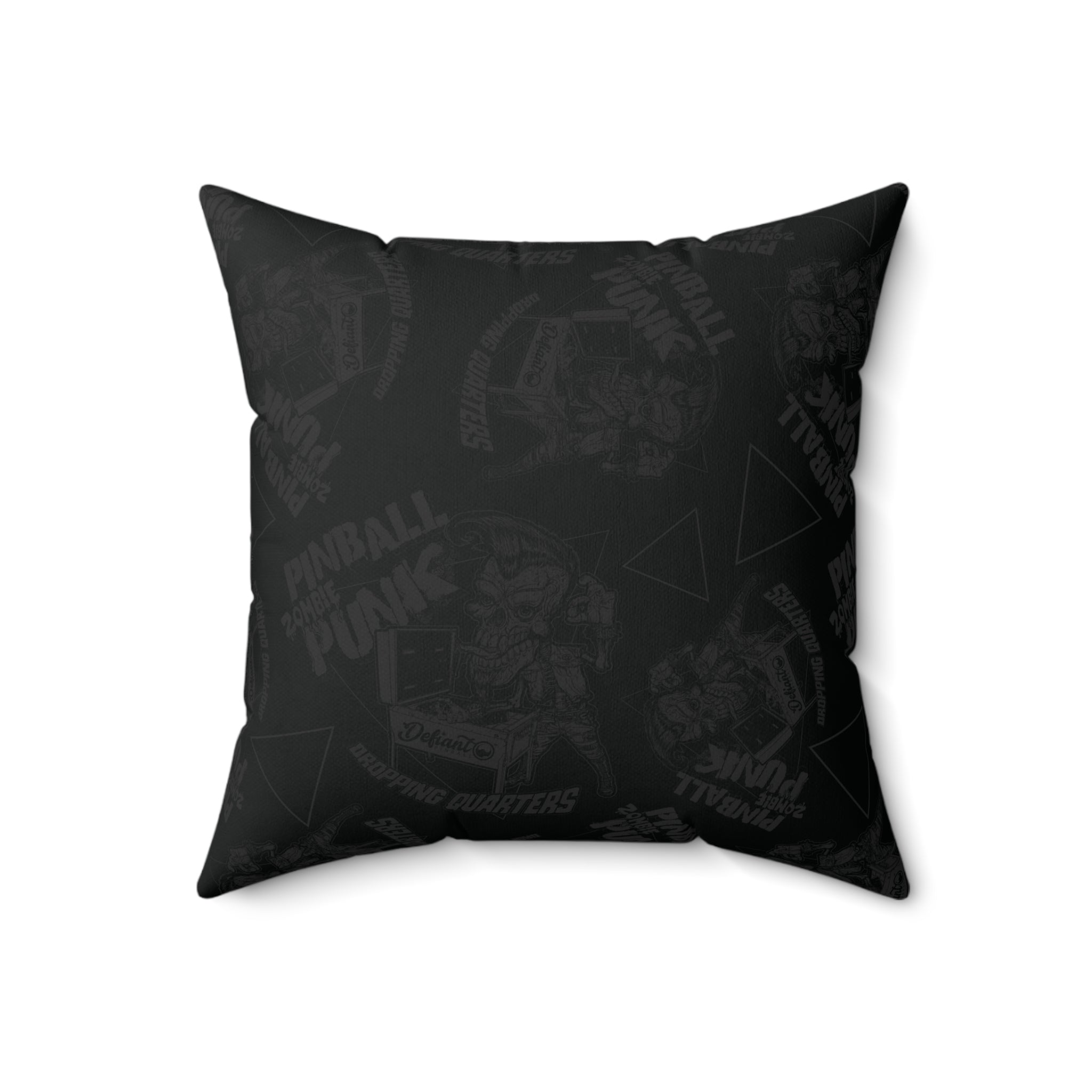 PINBALL Zombie PUNK  - Spun Polyester Square Pillow
