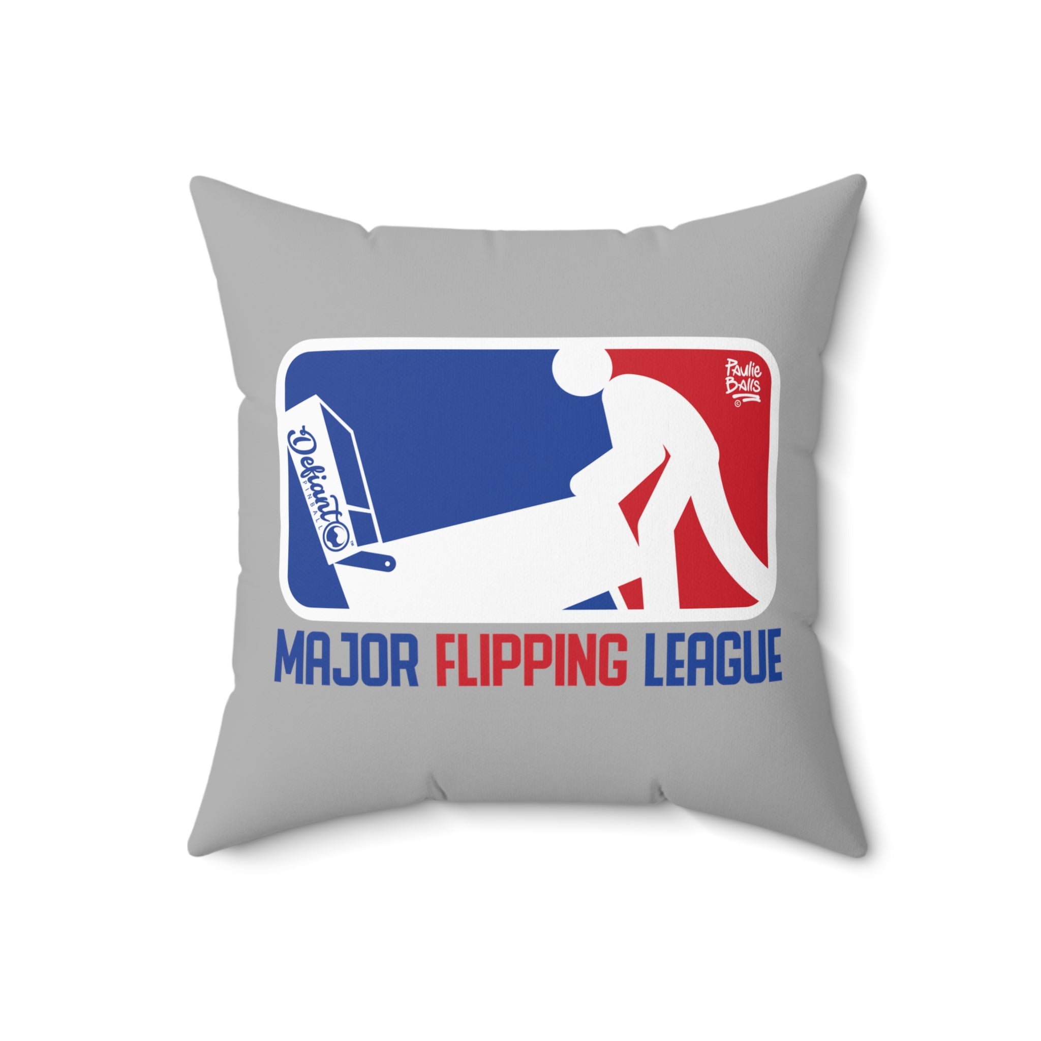 MAJOR FLIPPING LEAGUE -  Spun Polyester Square Pillow