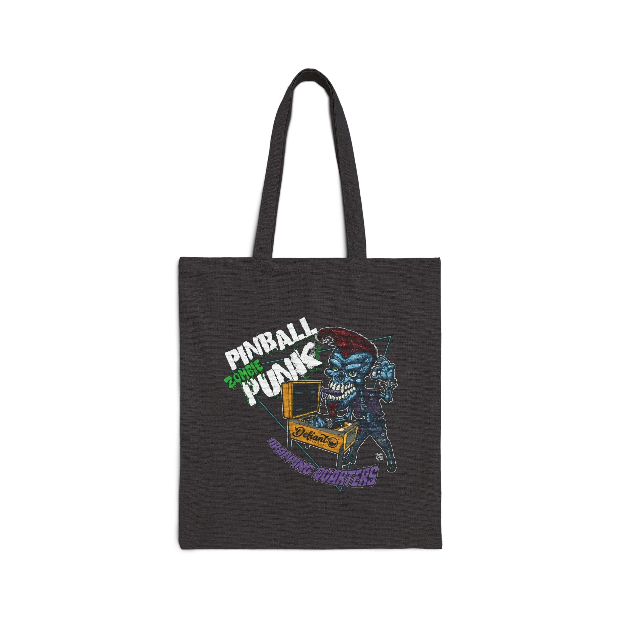PINBALL Zombie PUNK - Cotton Canvas Tote Bag