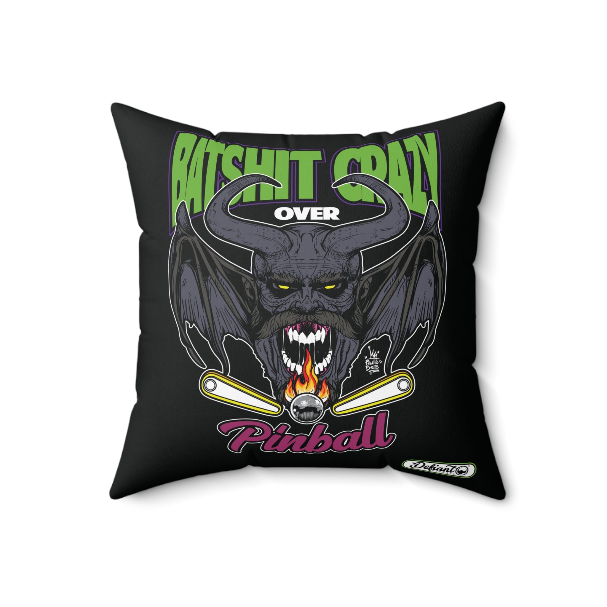 Bat Shit Crazy - Spun Polyester Square Pillow