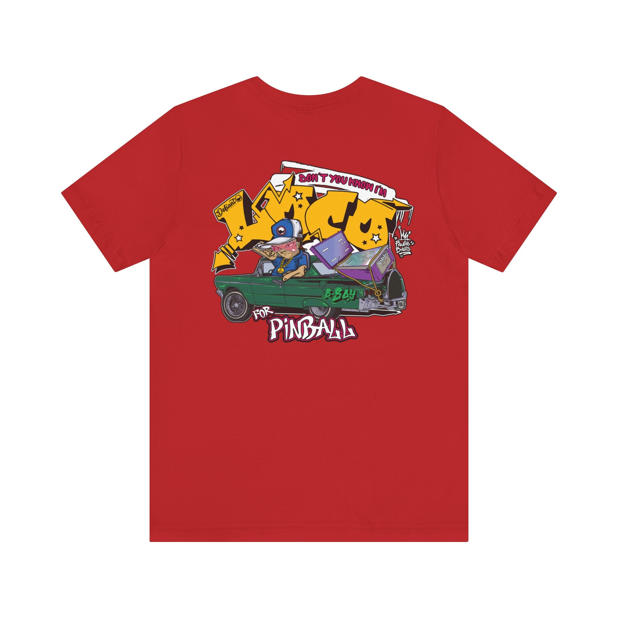 LOCO FOR PINBALL - Front & Back Print Unisex Jersey Short Sleeve Tee