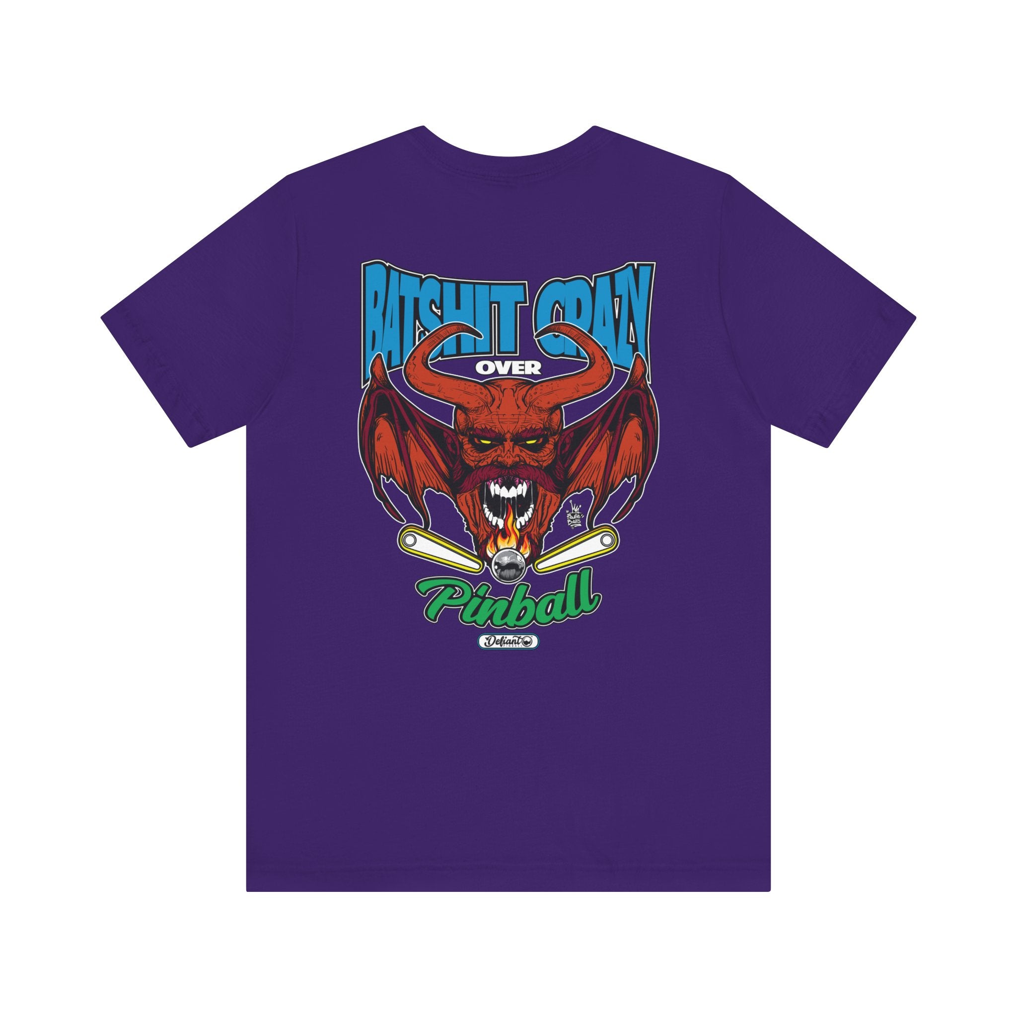 Bat Shit Crazy - Front & Back Print Unisex Jersey Short Sleeve Tee