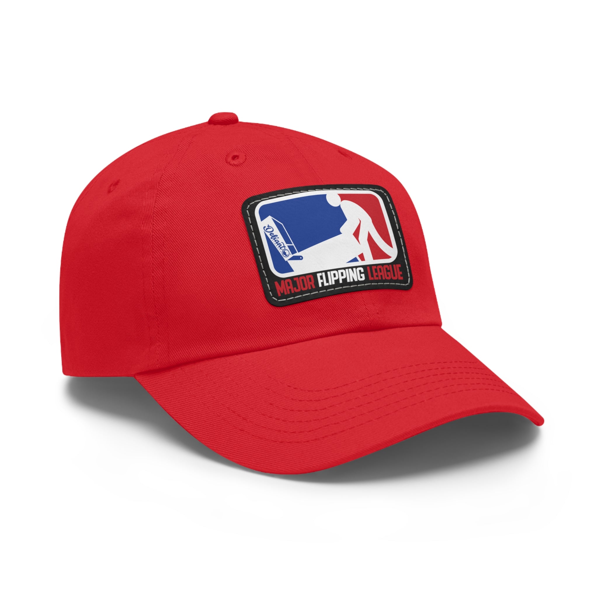 MAJOR FLIPPING LEAGUE - Dad Hat with Leather Patch (Rectangle)