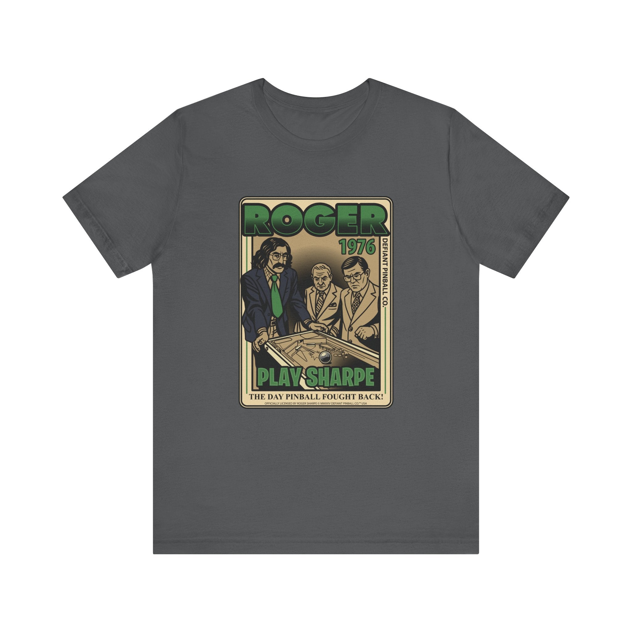 Play Sharpe - The Day Pinball Fought Back - Unisex Jersey Short Sleeve Tee