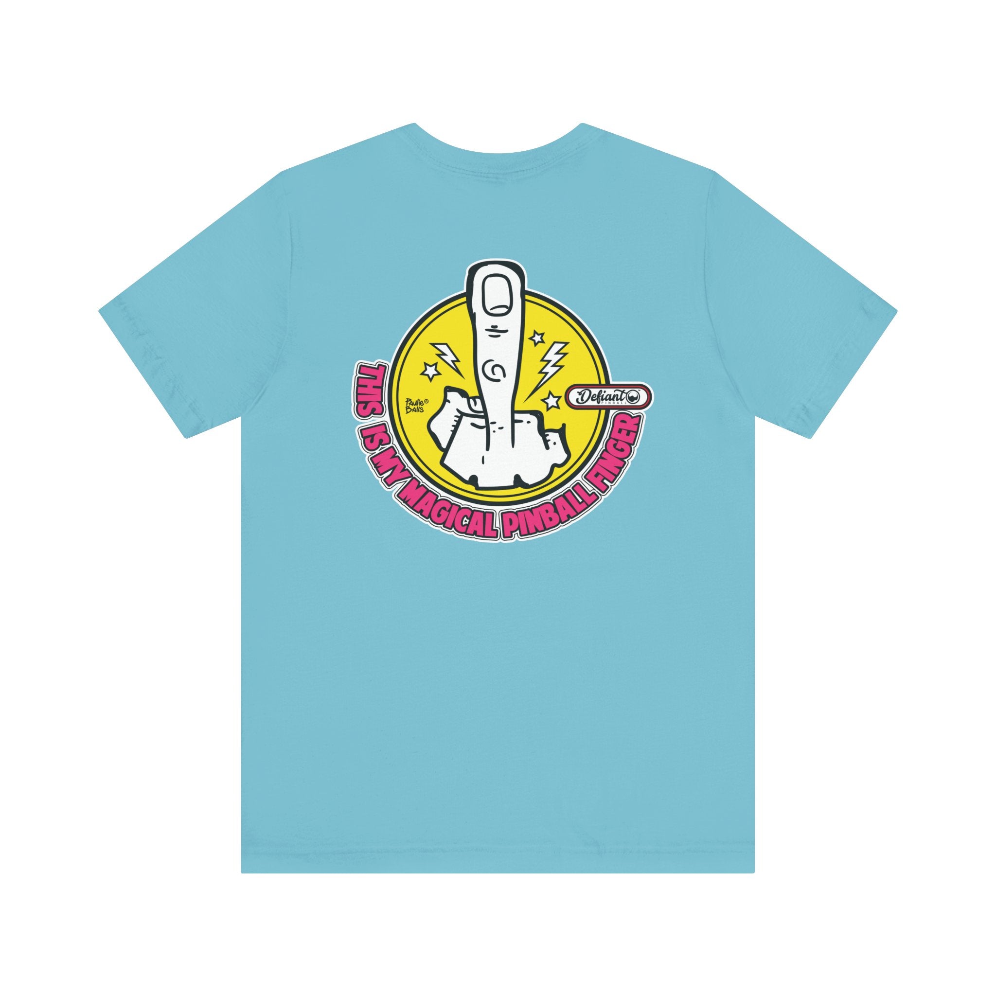 MAGICAL PINBALL FINGER - Front & Back Print  Unisex Jersey Short Sleeve Tee