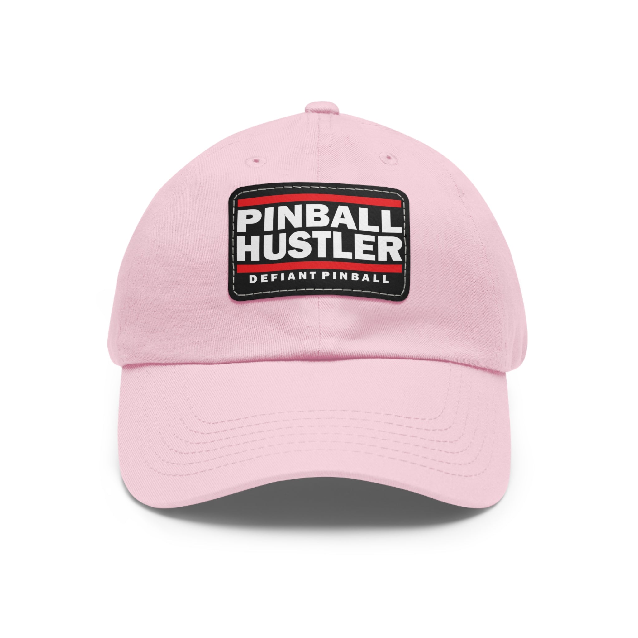 PINBALL HUSTLER - Dad Hat with Leather Patch (Rectangle)