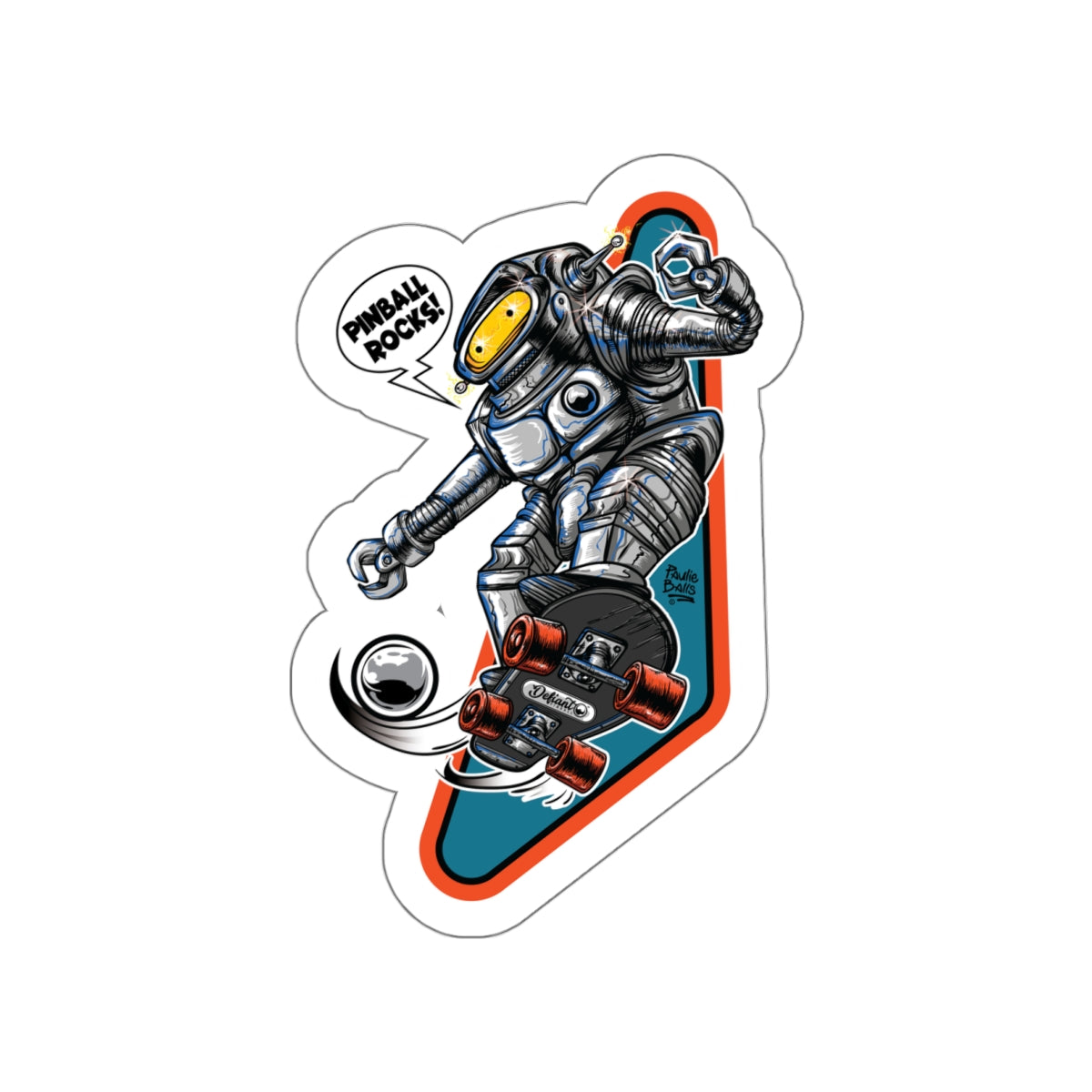 SK8 Pinball Robot - Die-Cut Stickers