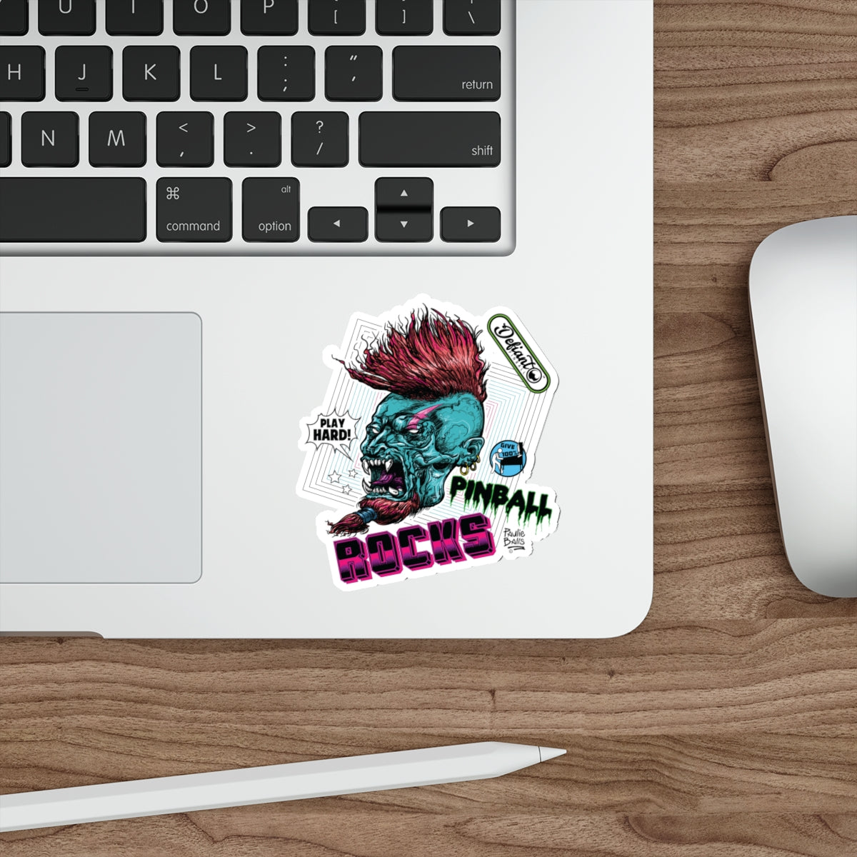 PINBALL ROCKS - (Demon Version) - Die-Cut Stickers