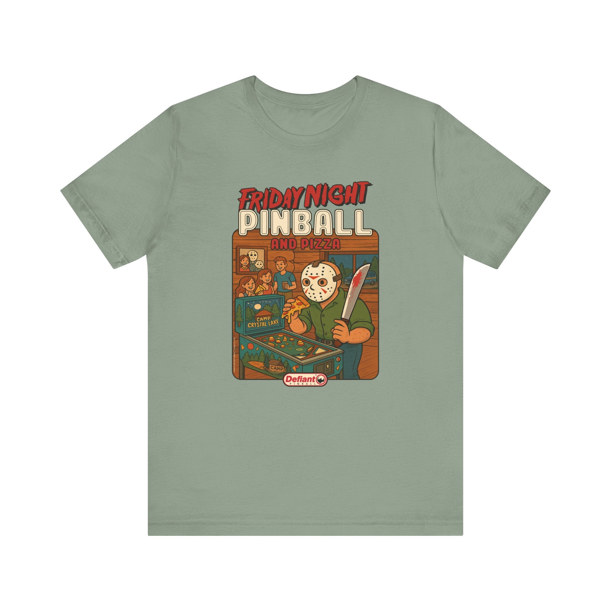 FRIDAY NIGHT PINBALL AND PIZZA - Unisex Jersey Short Sleeve Tee