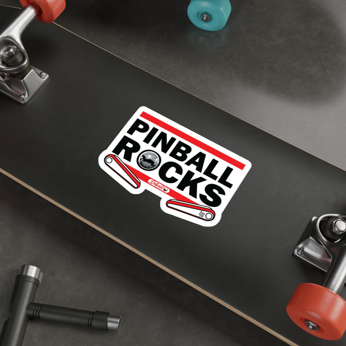 PINBALL ROCKS THE DMC - Die-Cut Stickers