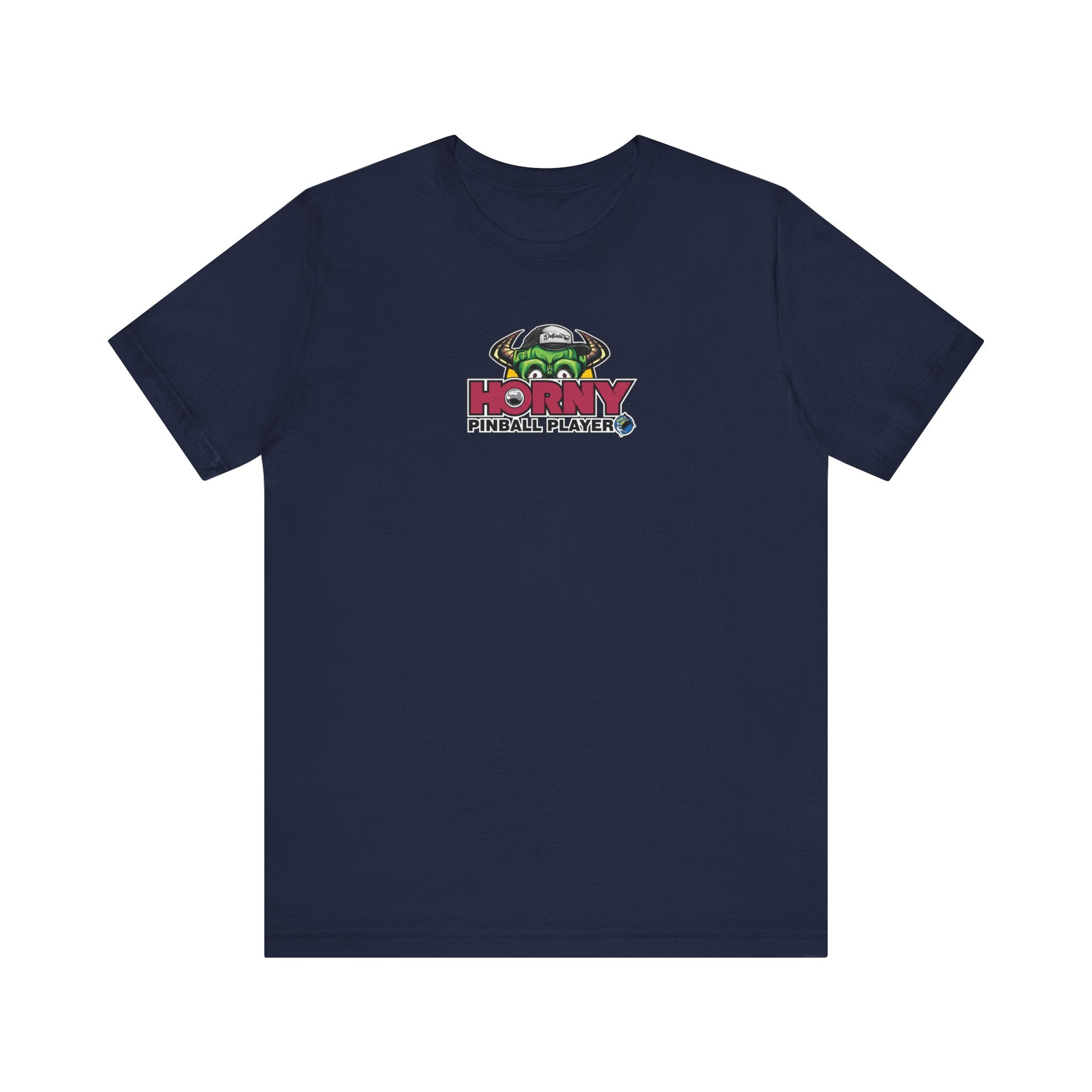 Horny Pinball Player - Front & Back Print  Unisex Jersey Short Sleeve Tee