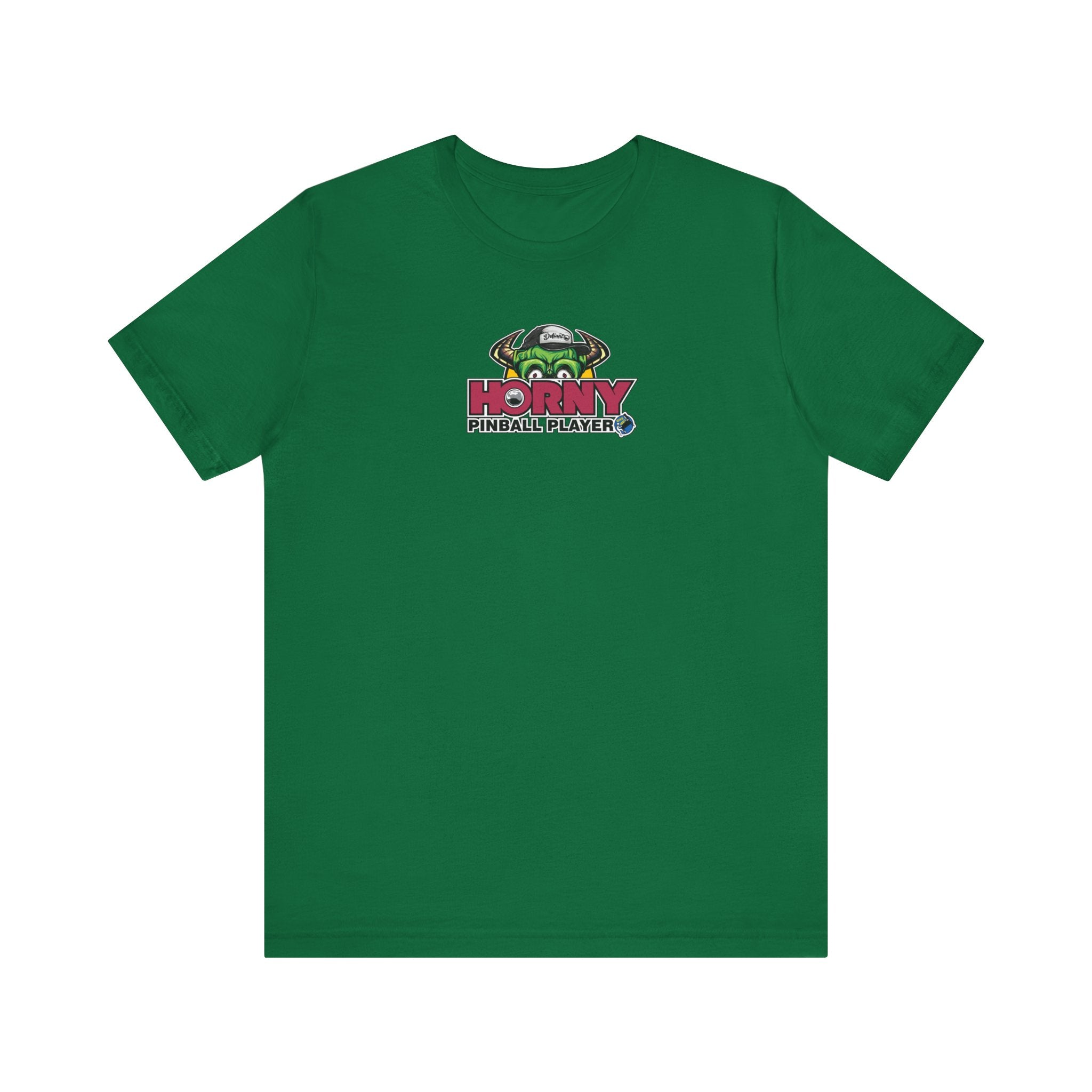 Horny Pinball Player - Front & Back Print  Unisex Jersey Short Sleeve Tee
