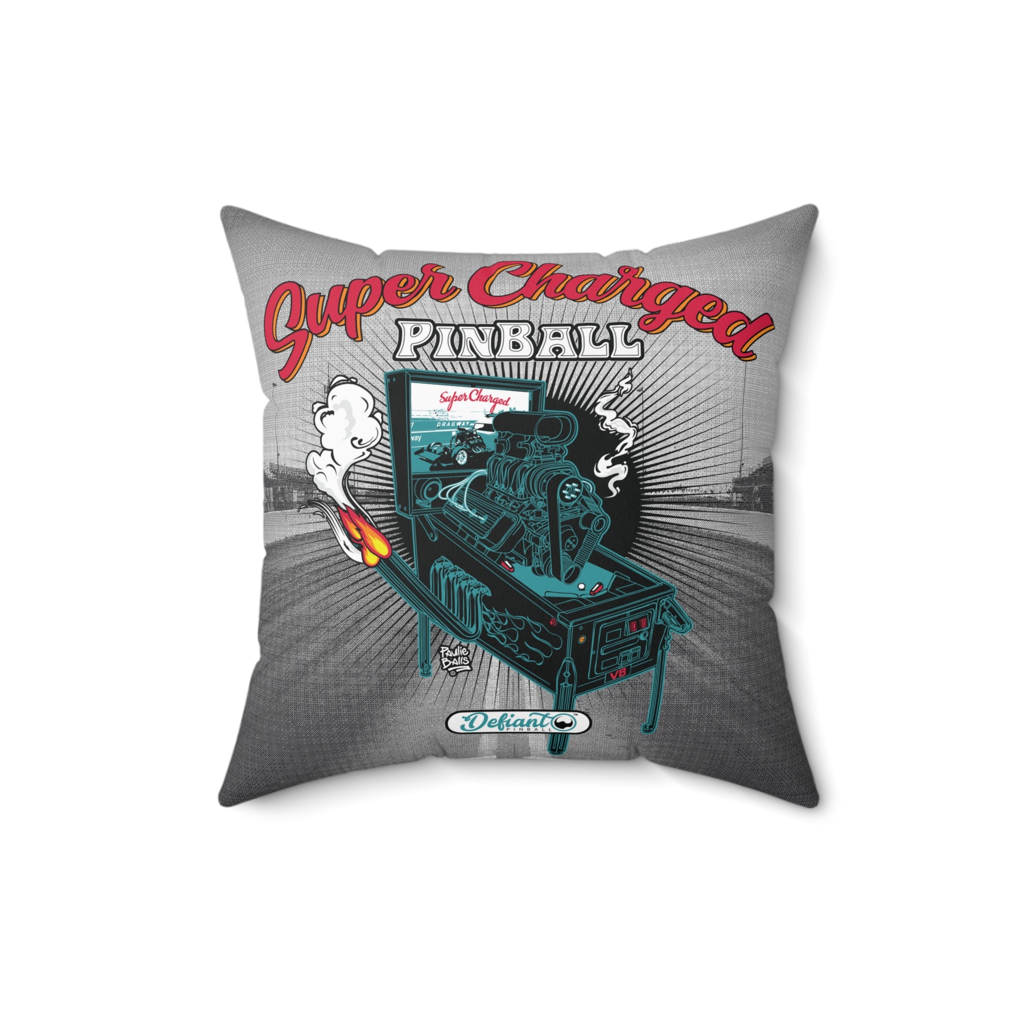 SUPER CHARGED - Spun Polyester Square Pillow