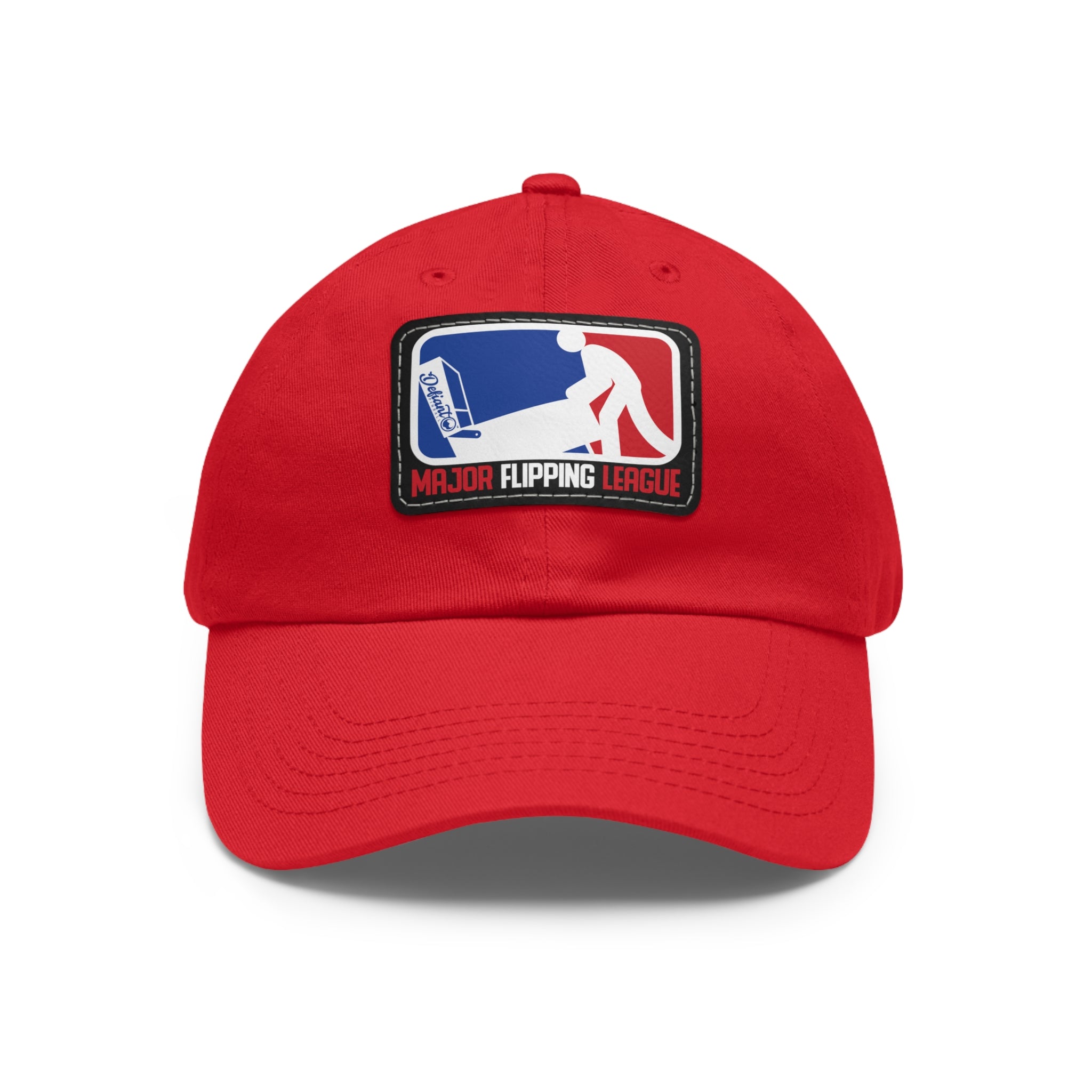 MAJOR FLIPPING LEAGUE - Dad Hat with Leather Patch (Rectangle)