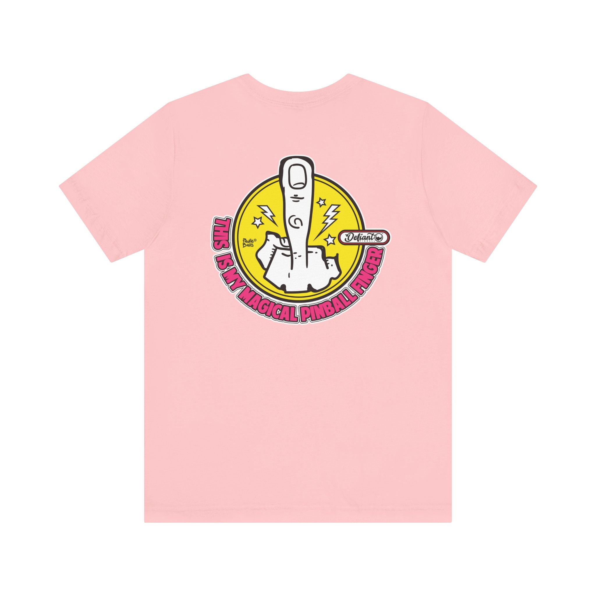 MAGICAL PINBALL FINGER - Front & Back Print  Unisex Jersey Short Sleeve Tee
