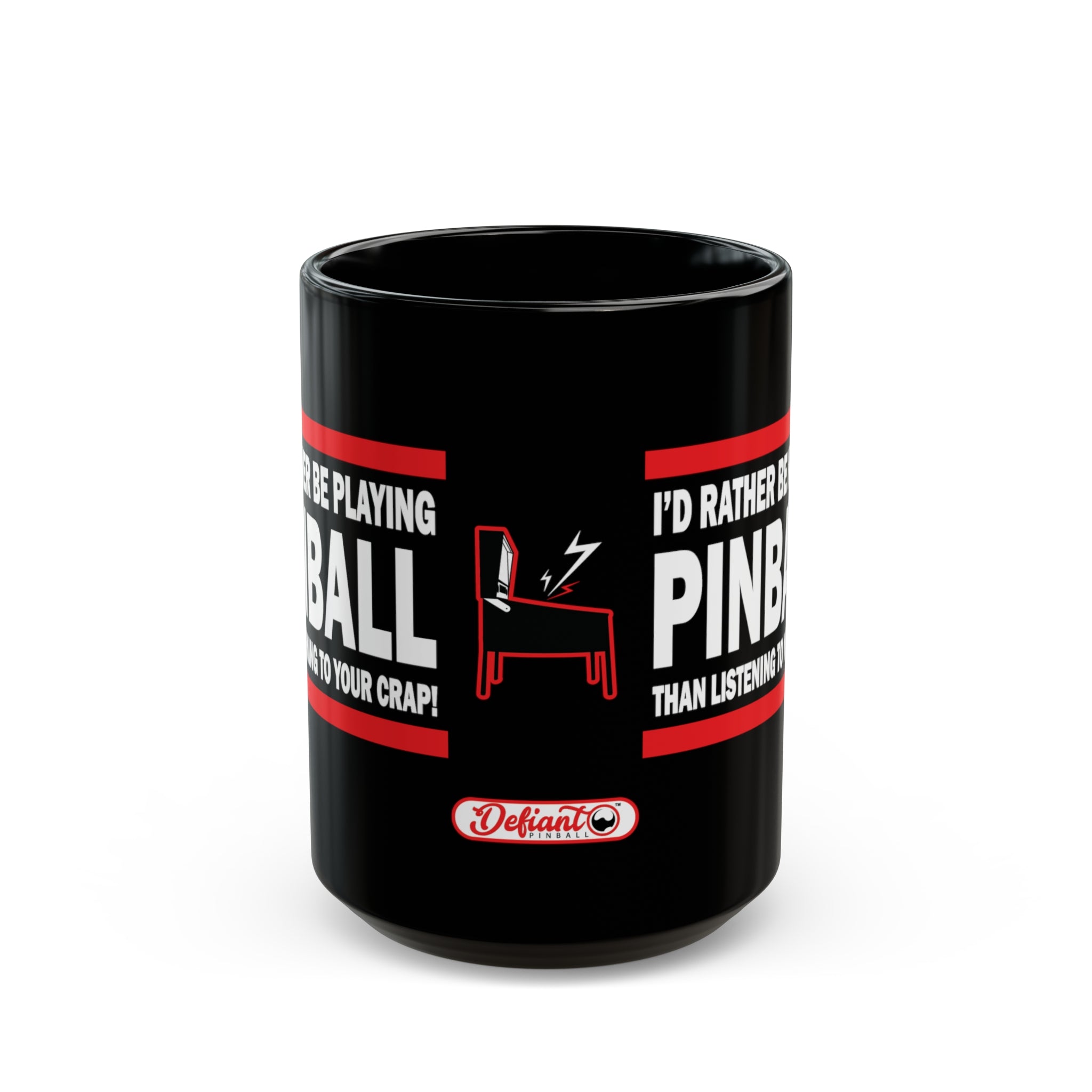 I'D RATHER BE PLAYING - Black Mug (11oz, 15oz)