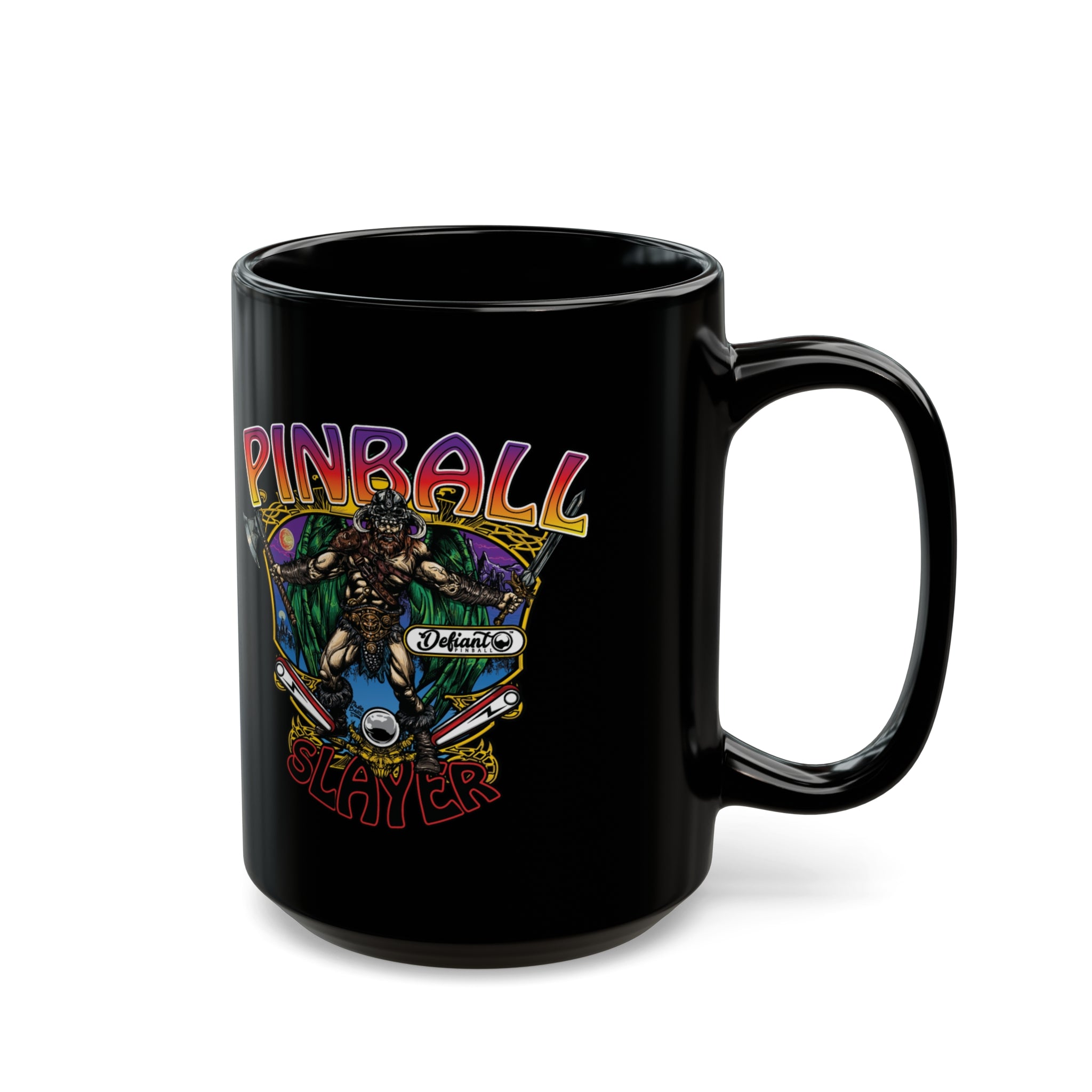 Pinball slayer (Barbarian Version) - Black Mug (11oz, 15oz)