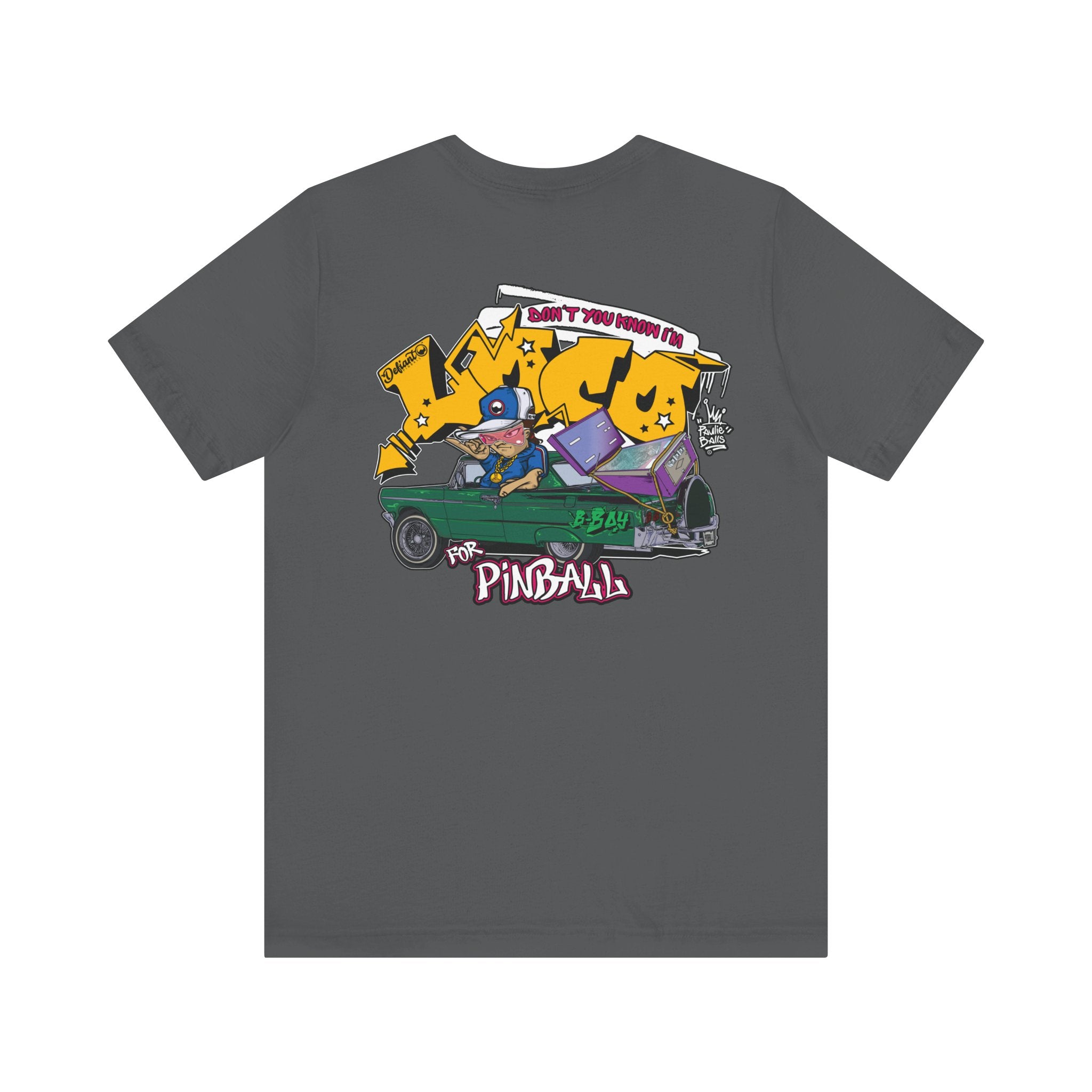 LOCO FOR PINBALL - Front & Back Print Unisex Jersey Short Sleeve Tee