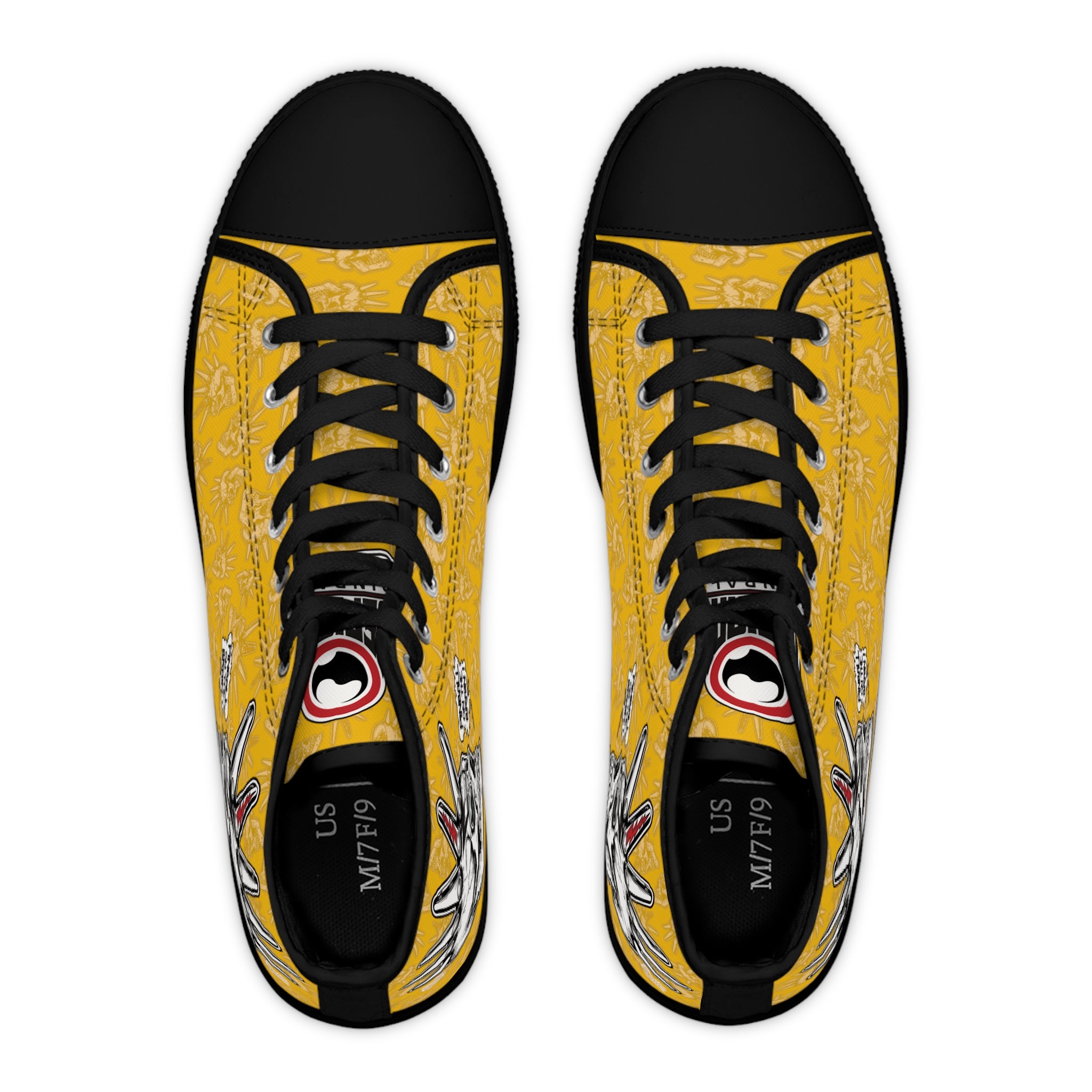 Flipper Head - Women's High Top Sneakers - Yellow