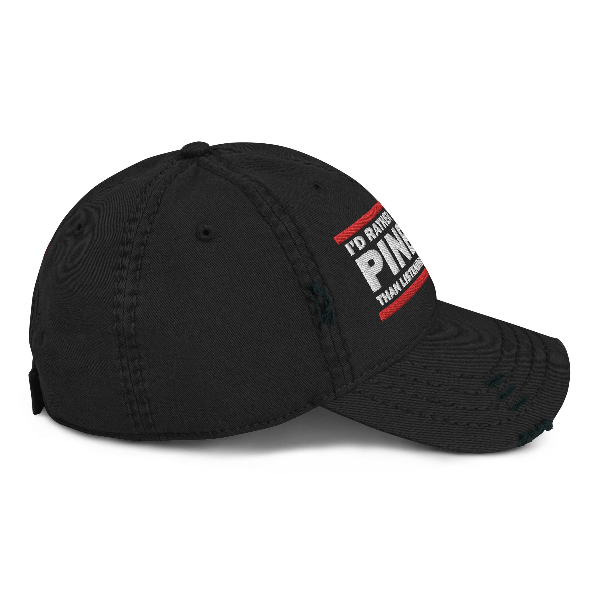 I'D RATHER BE PLAYING - Distressed Dad Hat
