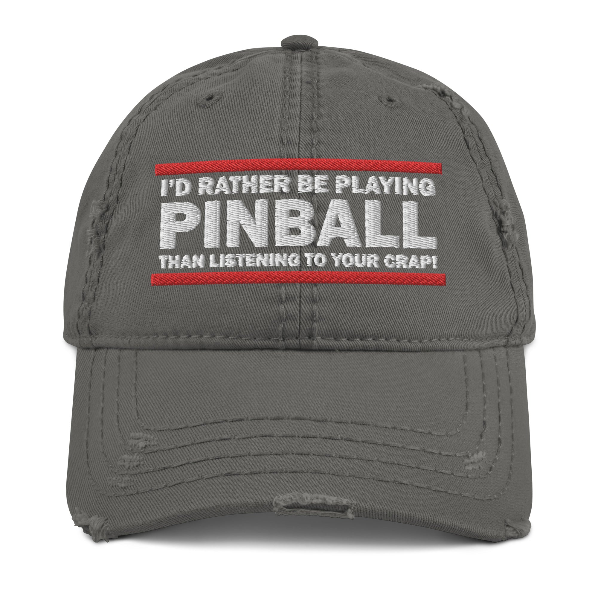 I'D RATHER BE PLAYING - Distressed Dad Hat