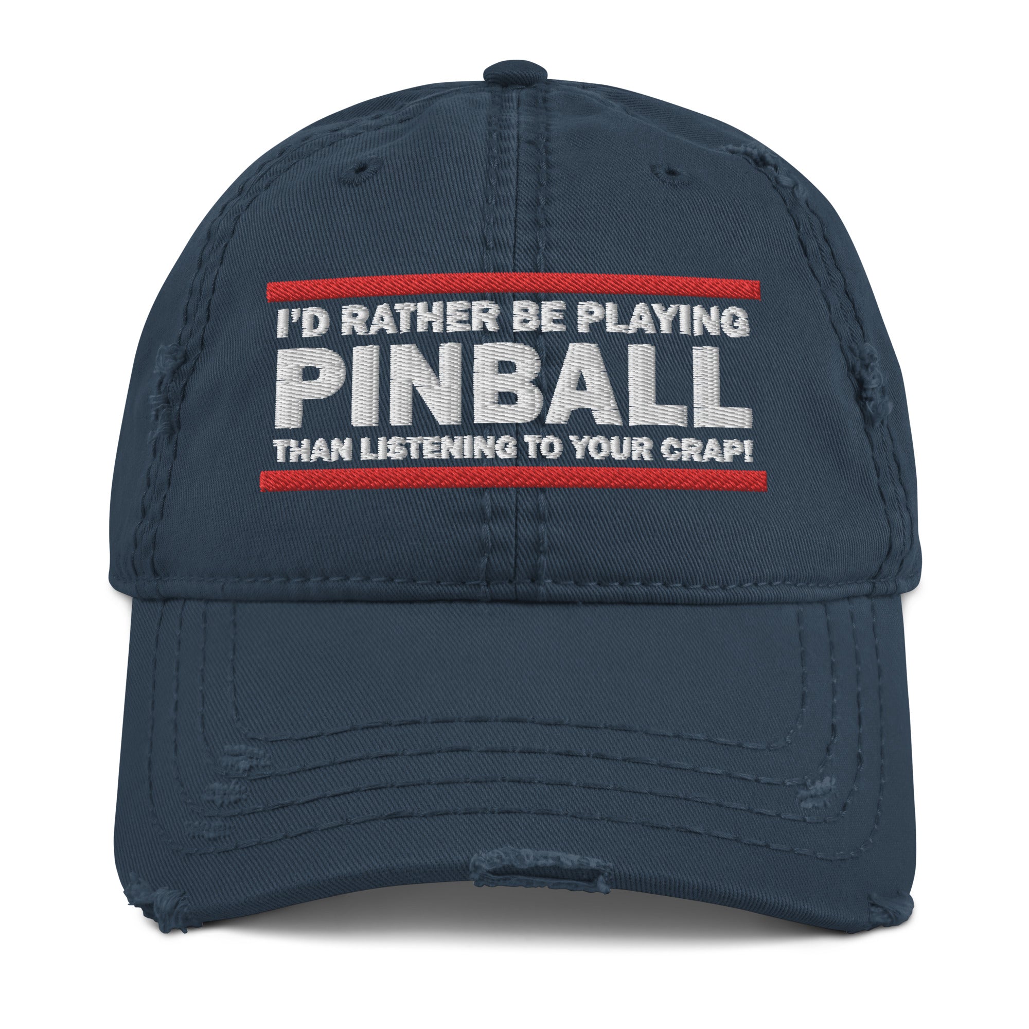 I'D RATHER BE PLAYING - Distressed Dad Hat