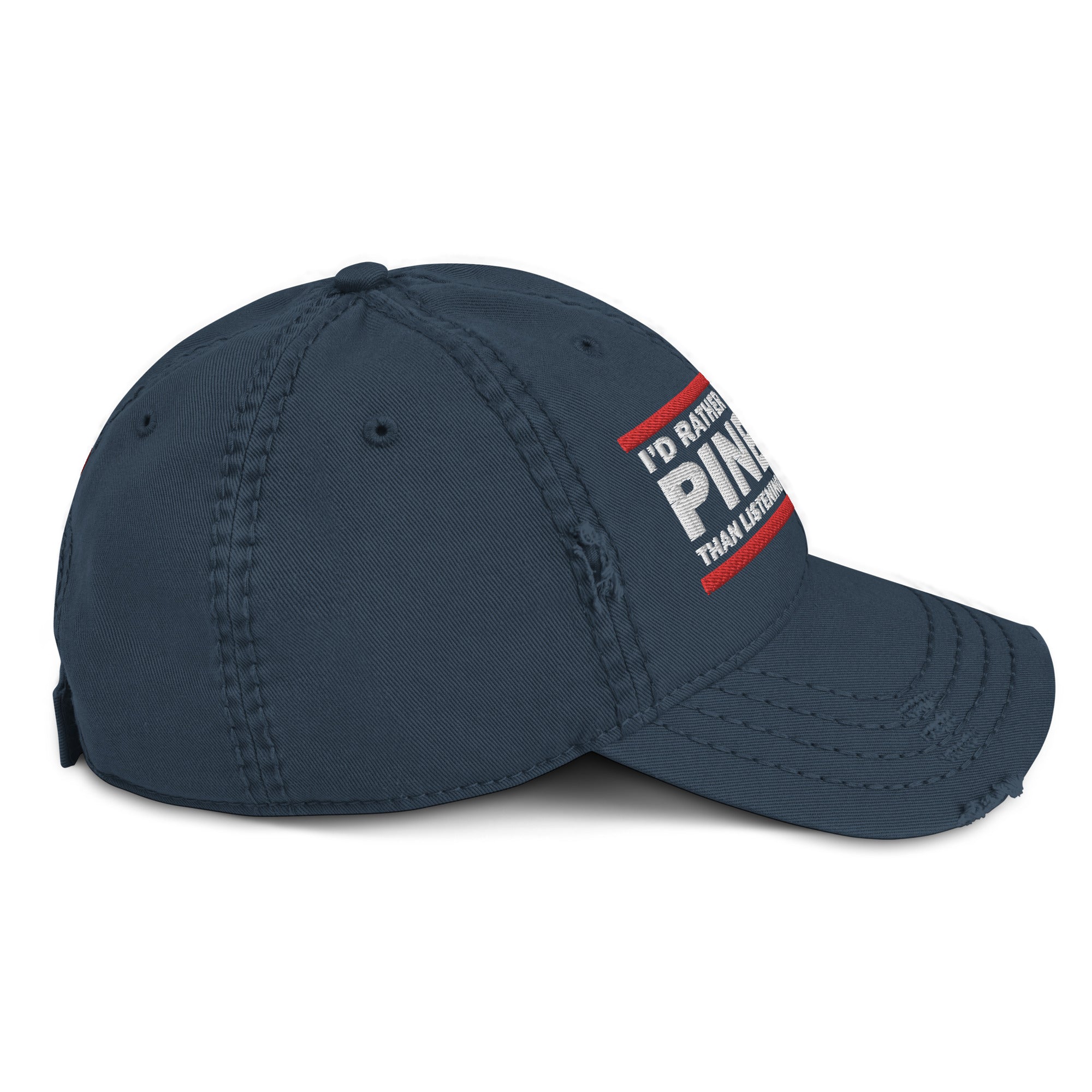 I'D RATHER BE PLAYING - Distressed Dad Hat