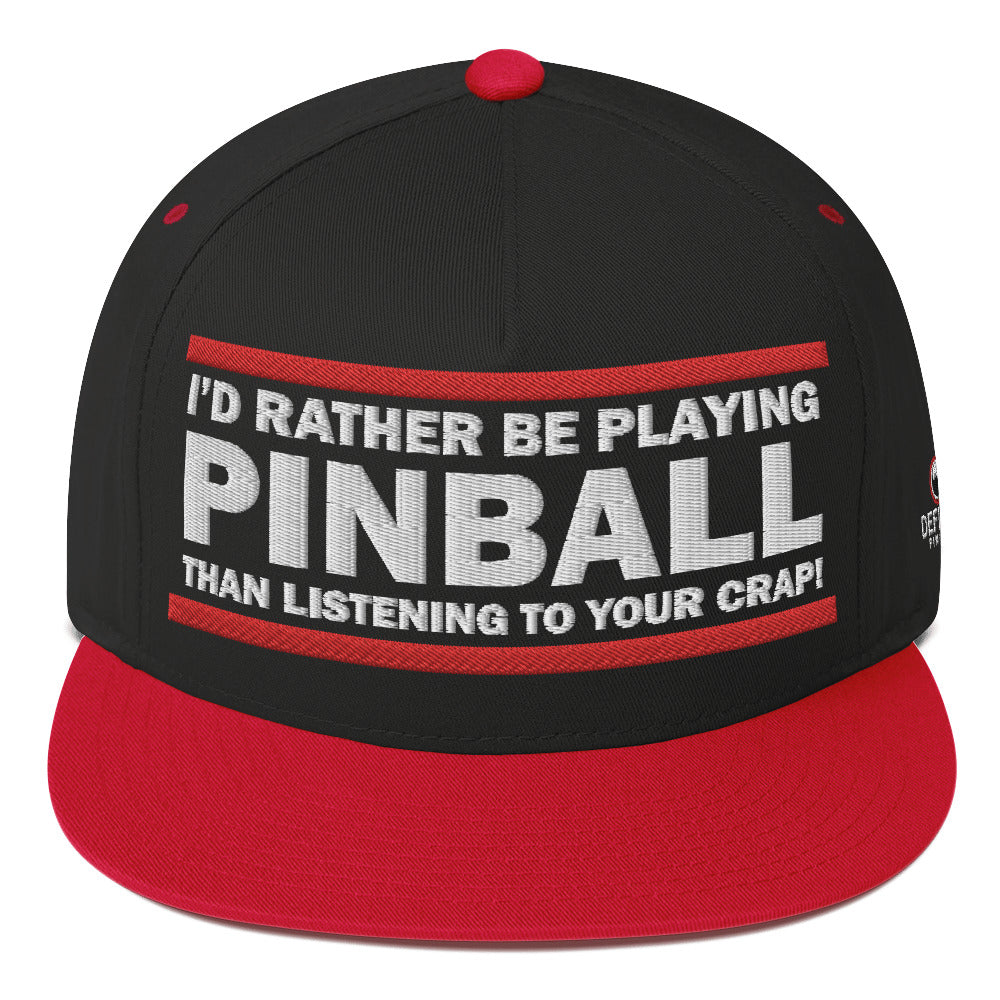 I'D RATHER BE PLAYING - Flat Bill Cap
