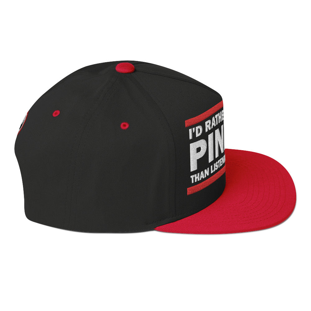 I'D RATHER BE PLAYING - Flat Bill Cap