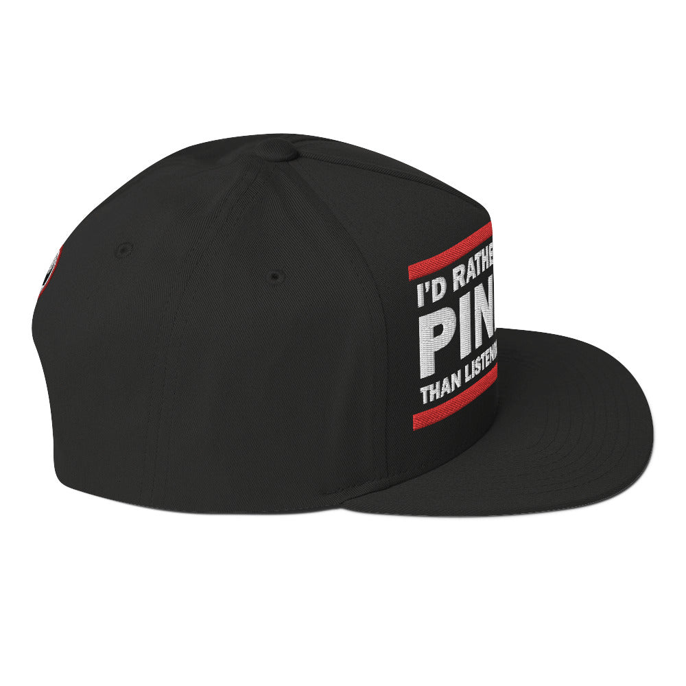 I'D RATHER BE PLAYING - Flat Bill Cap