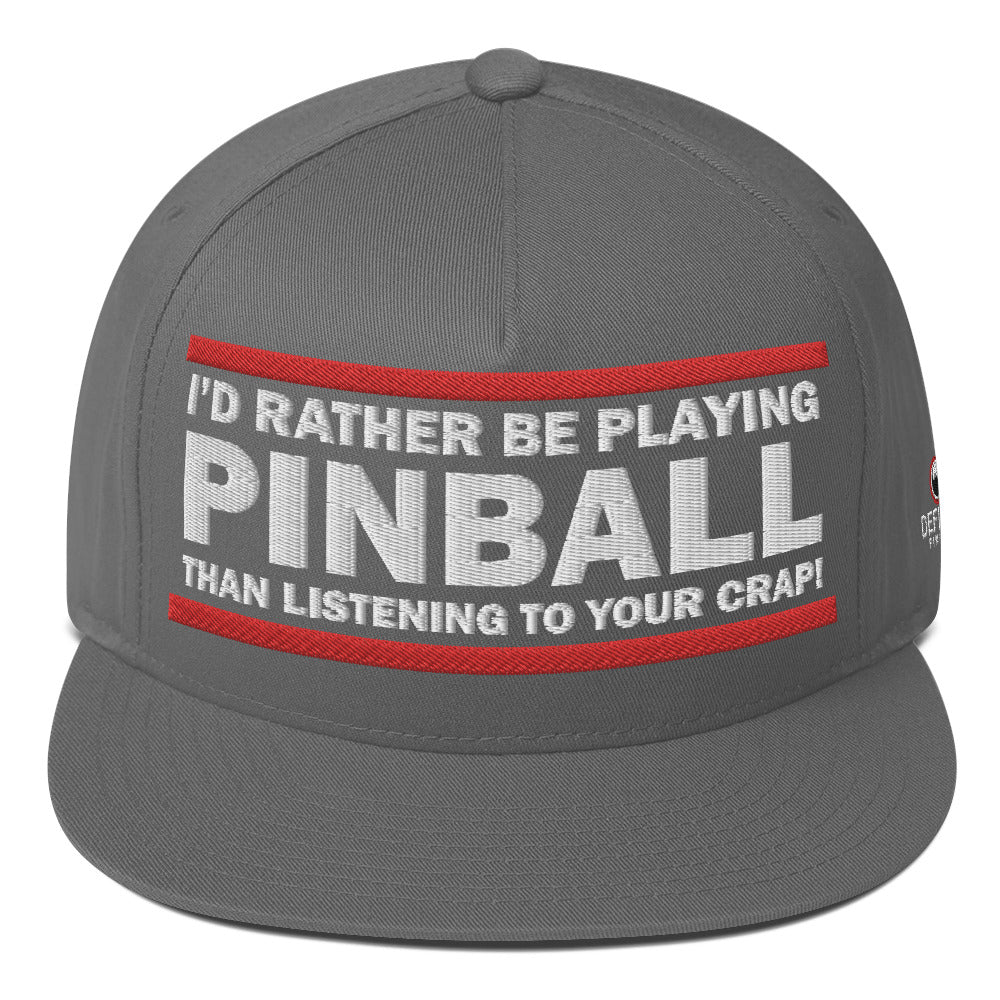 I'D RATHER BE PLAYING - Flat Bill Cap