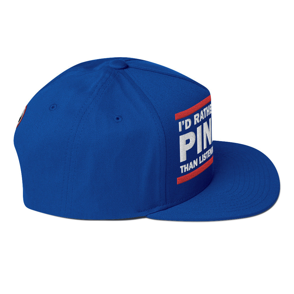 I'D RATHER BE PLAYING - Flat Bill Cap