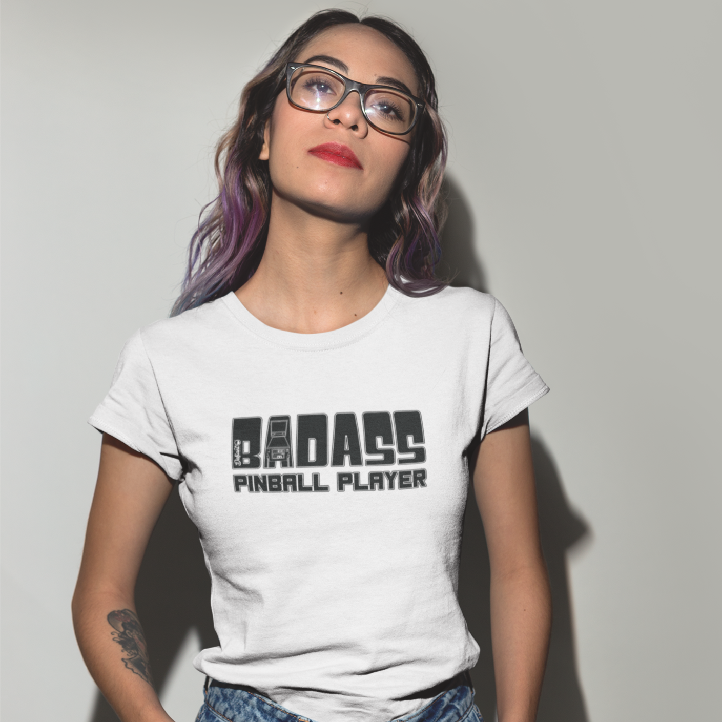 BADASS PINBALL PLAYER - Unisex Jersey Short Sleeve Tee